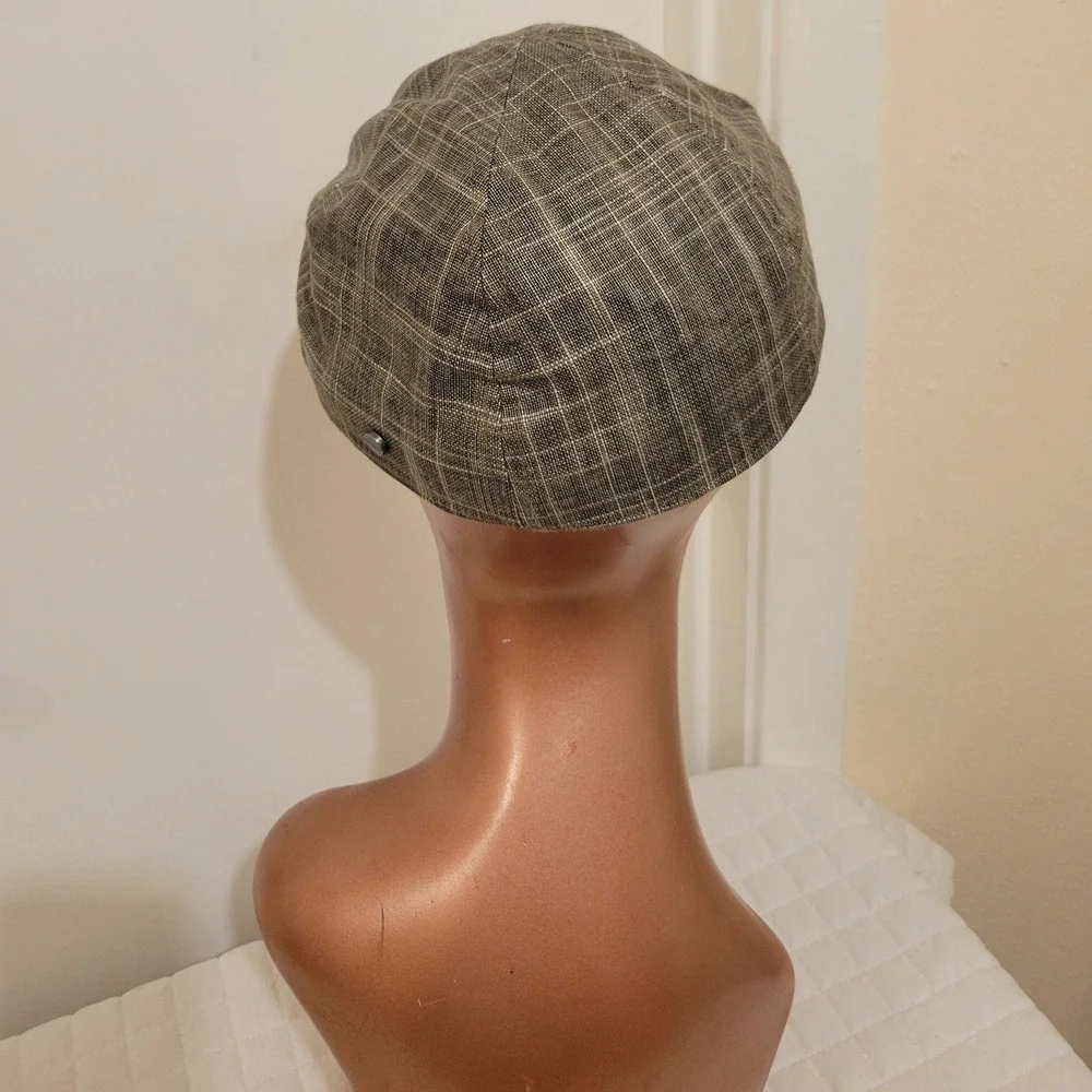 Stetson Mens Grey Plaid Flat Cap Driver Newsboy Hat Peaky Blinders Thomas Shelby